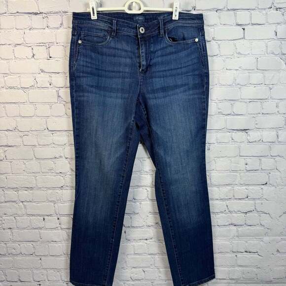 J.Jill Womens Blue Authentic Fit Slim Ankle Jeans Size 10 - Picture 2 of 7